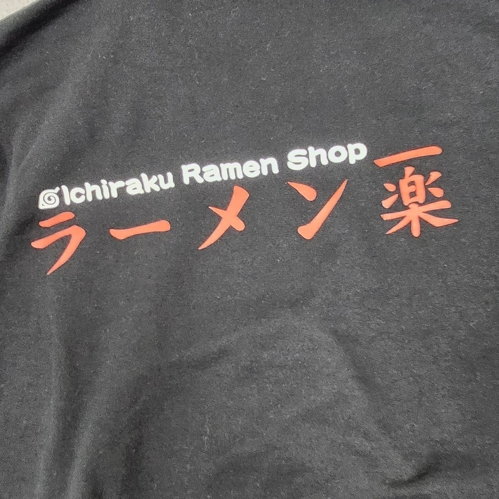 Naruto Shippuden Ichiraku Ramen Shop Anime Black Graphic Hoodie 2007 SMALL - Picture 4 of 7